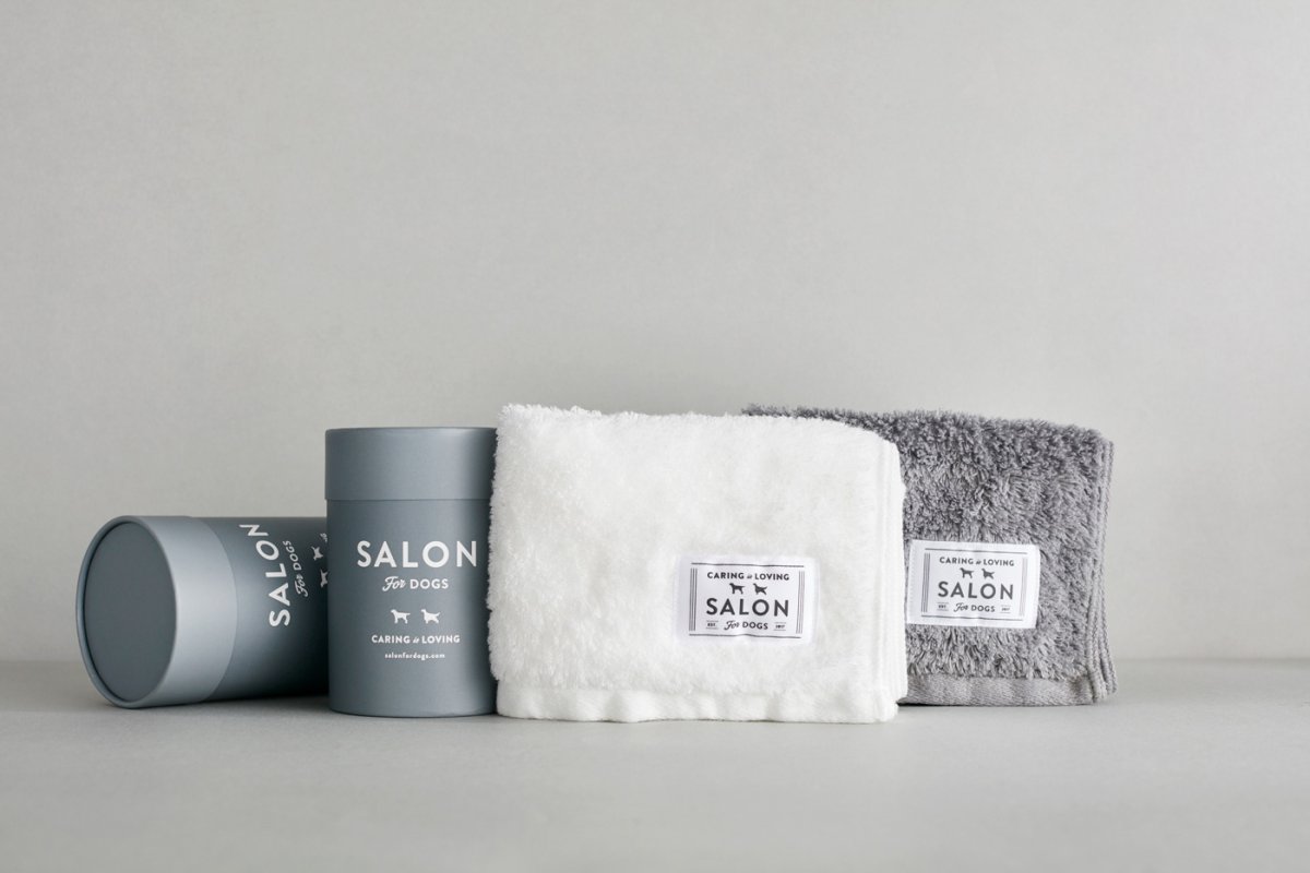 画像7: 【SALON FOR DOGS】 優しいタオル2枚セット　円筒ケース付き (7)